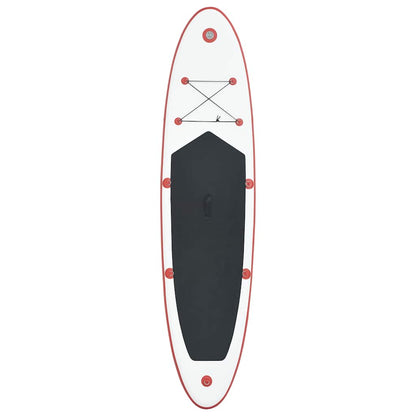 vidaXL Stand Up Paddle Board Set SUP Surfboard Inflatable Red and White