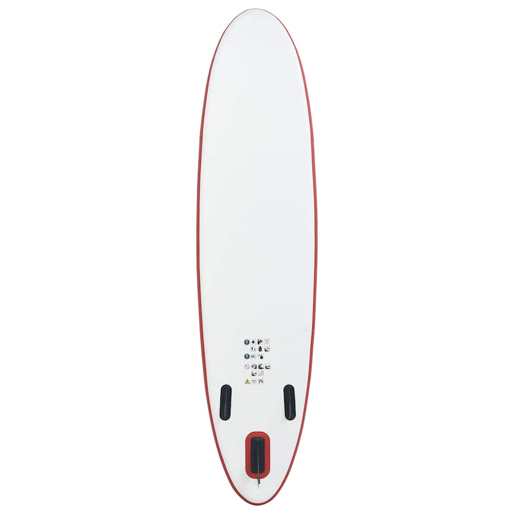 vidaXL Stand Up Paddle Board Set SUP Surfboard Inflatable Red and White