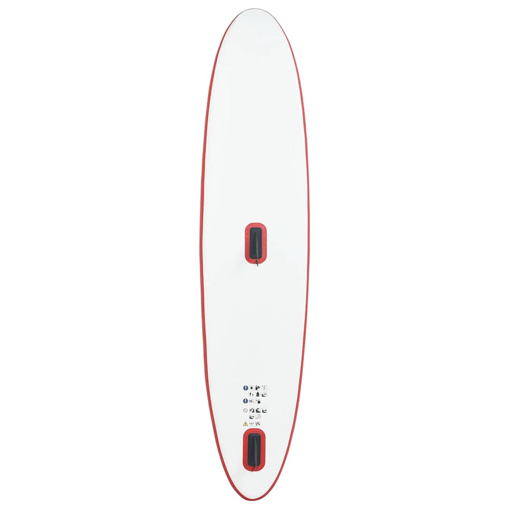 vidaXL Inflatable Stand Up Paddleboard with Sail Set Red and White
