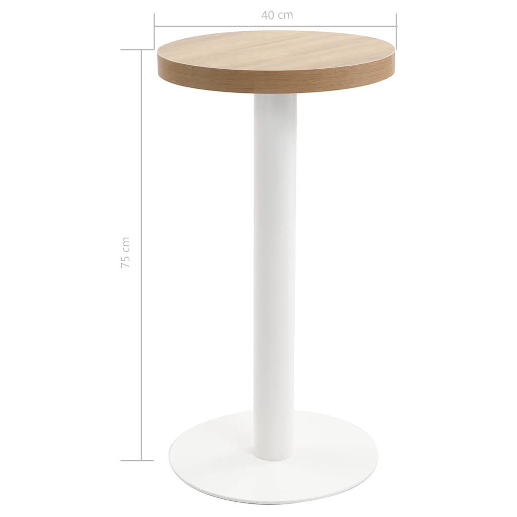 vidaXL Bistro Table Light Brown 40 cm MDF