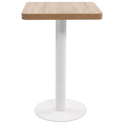 286426 vidaXL Bistro Table Light Brown 50x50 cm MDF