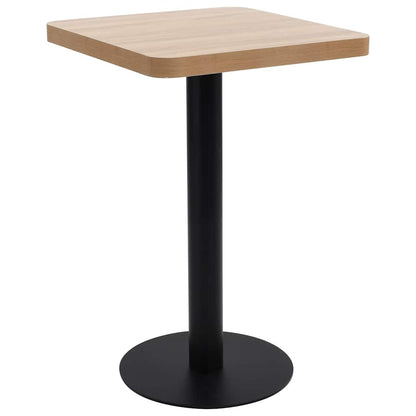 286427 vidaXL Bistro Table Light Brown 50x50 cm MDF