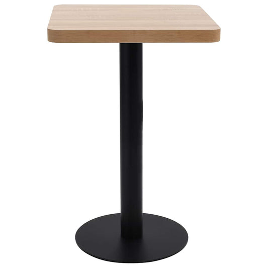 vidaXL Bistro Table | Light brown and black | MDF and Steel