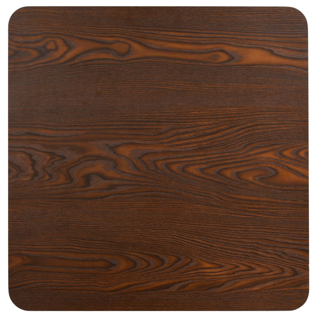 vidaXL Bistro Table | Dark brown, black | MDF, steel | 50x50x75 cm