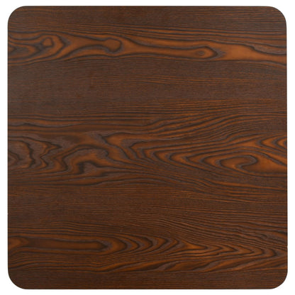 vidaXL Bistro Table | Dark brown, black | MDF, steel | 50x50x75 cm