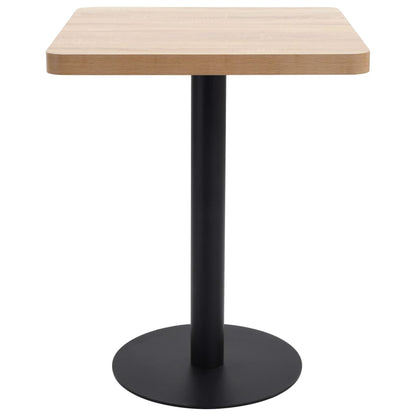 vidaXL Bistro Table | Light brown and black | MDF | 60x60 cm |  Simplistic
