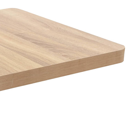 vidaXL Bistro Table | Light brown and black | MDF | 60x60 cm |  Simplistic
