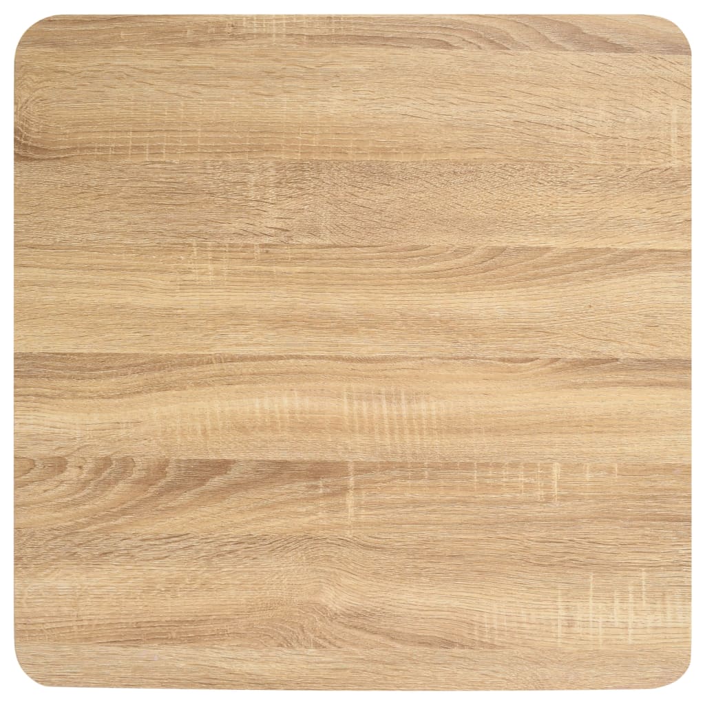 vidaXL Bistro Table | Light brown and black | MDF | 60x60 cm |  Simplistic