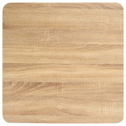 vidaXL Bistro Table | Light brown and black | MDF | 60x60 cm |  Simplistic