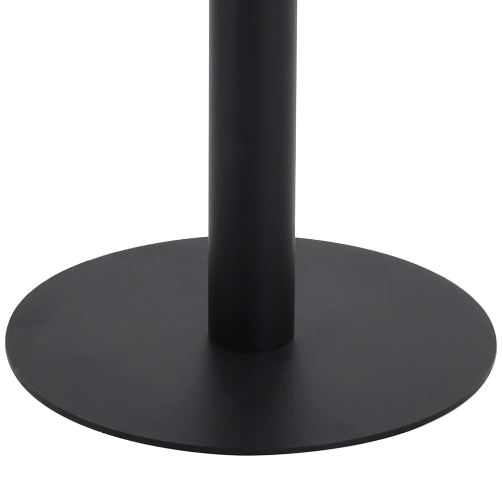 vidaXL Bistro Table | Light brown and black | MDF | 60x60 cm |  Simplistic