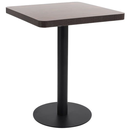 vidaXL Bistro Table | Dark Brown | MDF | 60 x 60 cm |  Sleek  | Bistro Table