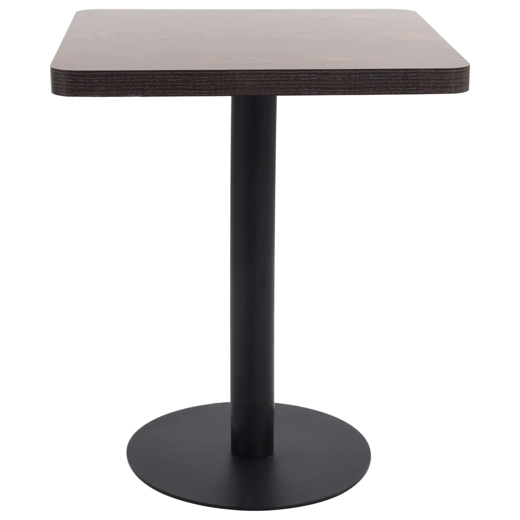 vidaXL Bistro Table | Dark Brown | MDF | 60 x 60 cm |  Sleek  | Bistro Table
