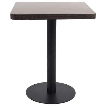 vidaXL Bistro Table | Dark Brown | MDF | 60 x 60 cm |  Sleek  | Bistro Table