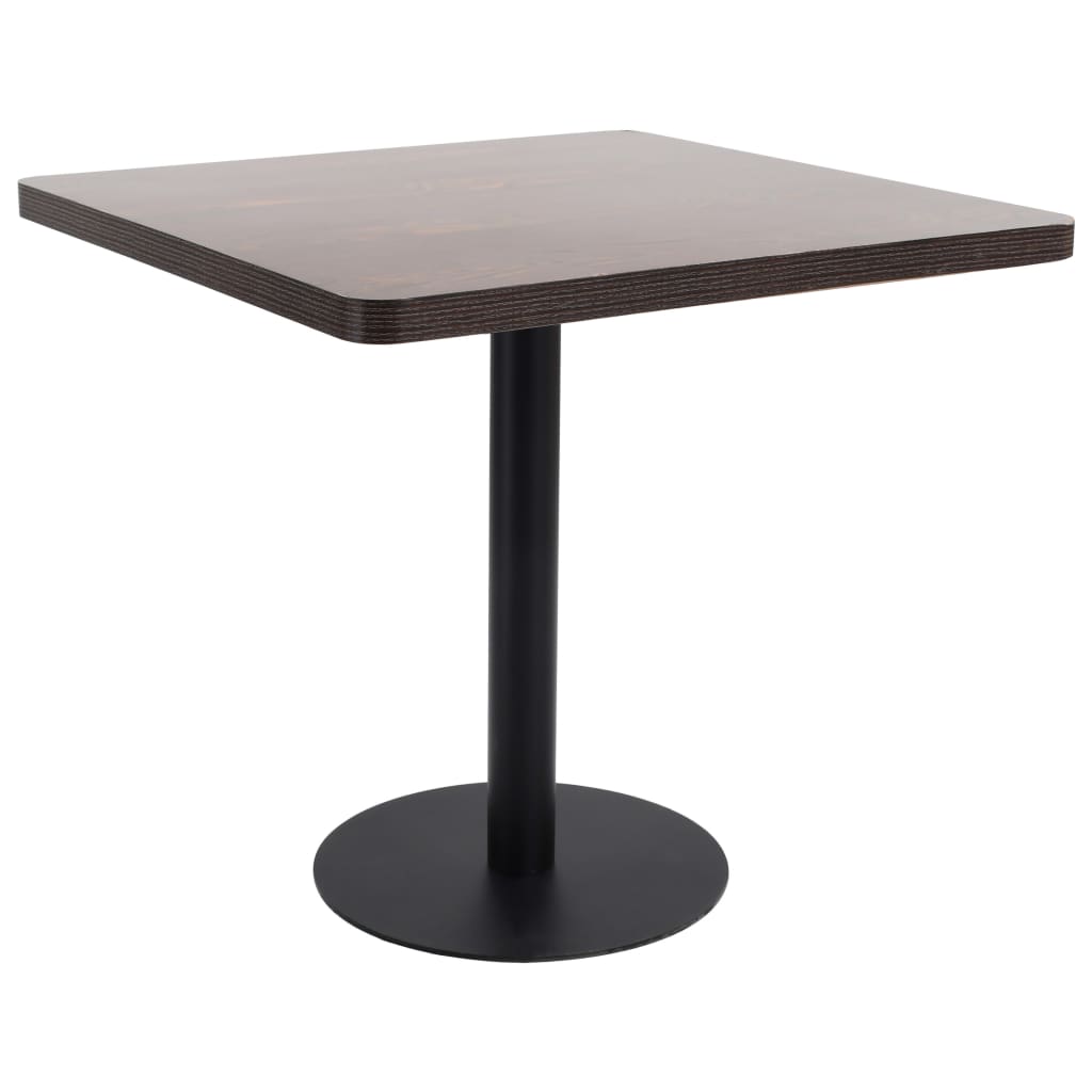 vidaXL Bistro Table | Dark brown and black | MDF | Medium | Simplistic