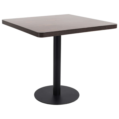 vidaXL Bistro Table | Dark brown and black | MDF | Medium | Simplistic