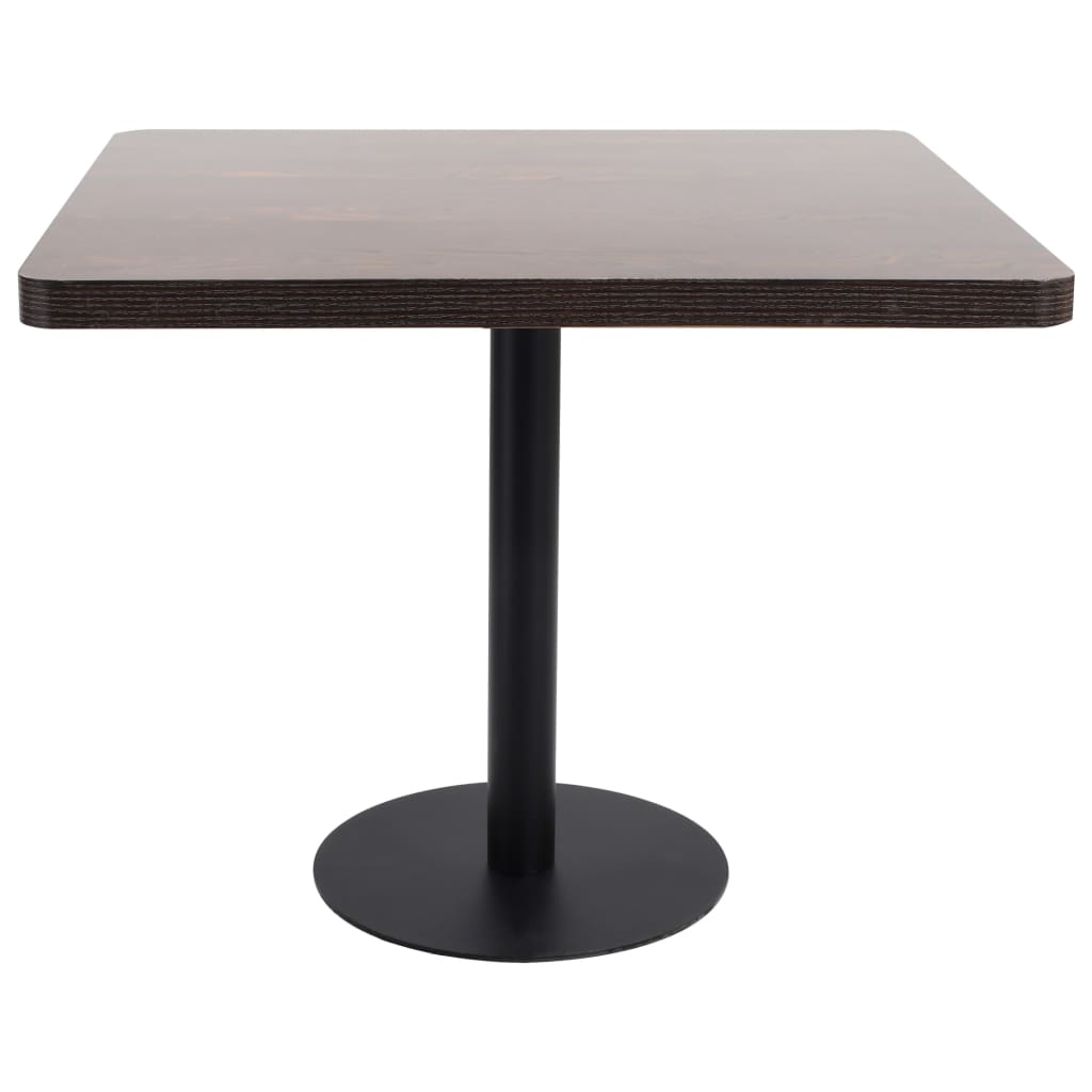 vidaXL Bistro Table | Dark brown and black | MDF | Medium | Simplistic