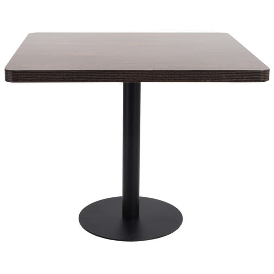 vidaXL Bistro Table | Dark brown and black | MDF | Medium | Simplistic