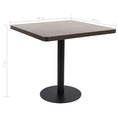 vidaXL Bistro Table | Dark brown and black | MDF | Medium | Simplistic