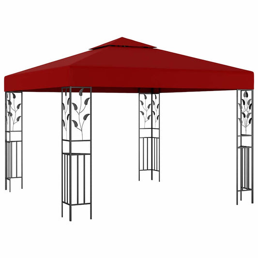 47947 vidaXL Gazebo 3x3 m Wine Red