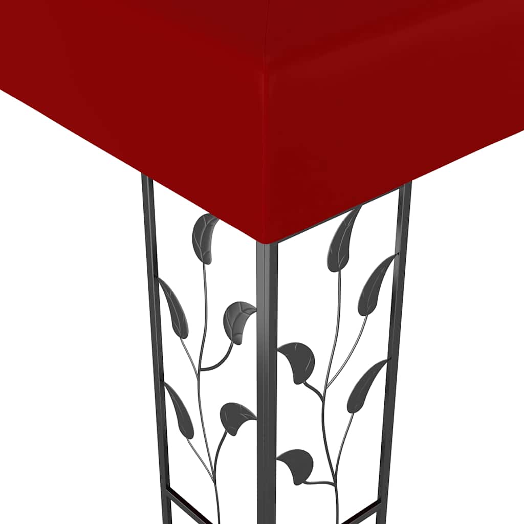47947 vidaXL Gazebo 3x3 m Wine Red
