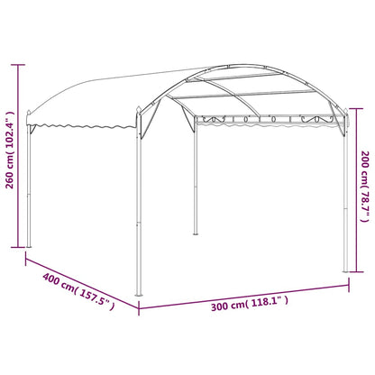47949 vidaXL Sunshade Awning 3x4 m Anthracite