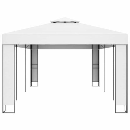 vidaXL Gazebo with Double Roof 3x6 m White