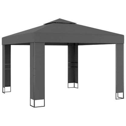 vidaXL Gazebo with Double Roof 3x3 m Anthracite