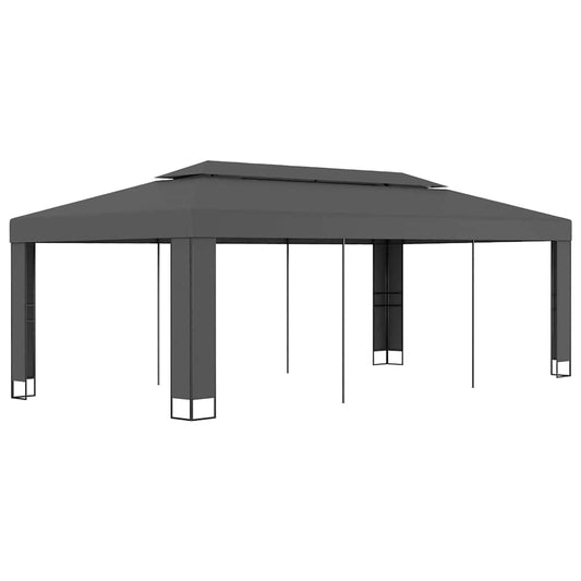 47953 vidaXL Gazebo with Double Roof 3x6 m Anthracite