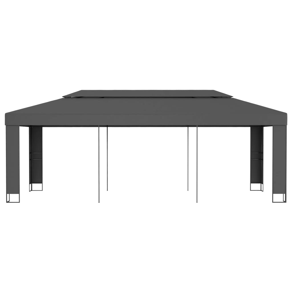 47953 vidaXL Gazebo with Double Roof 3x6 m Anthracite