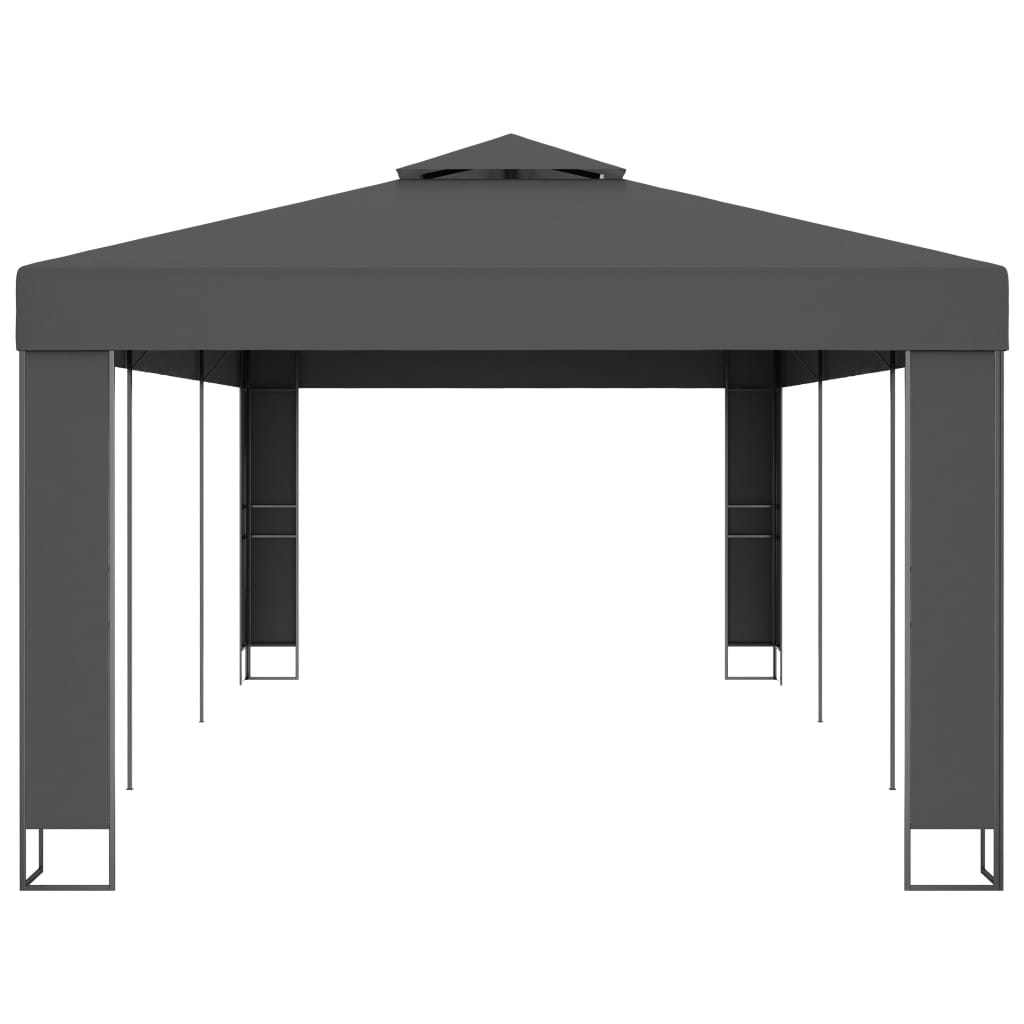47953 vidaXL Gazebo with Double Roof 3x6 m Anthracite