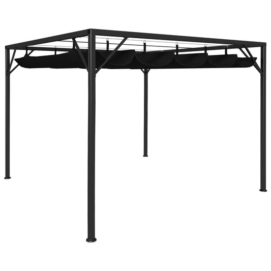 vidaXL Garden Gazebo | Anthracite | Powder-coated steel, 100% polyester