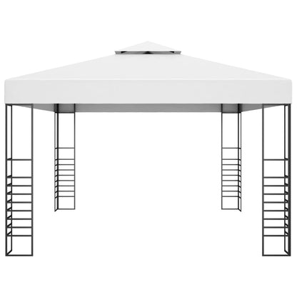 vidaXL Garden Gazebo Powder-Coated Steel 4x3x2.7 m White
