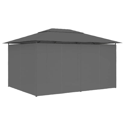 47960 vidaXL Garden Marquee with Curtains 4x3 m Anthracite
