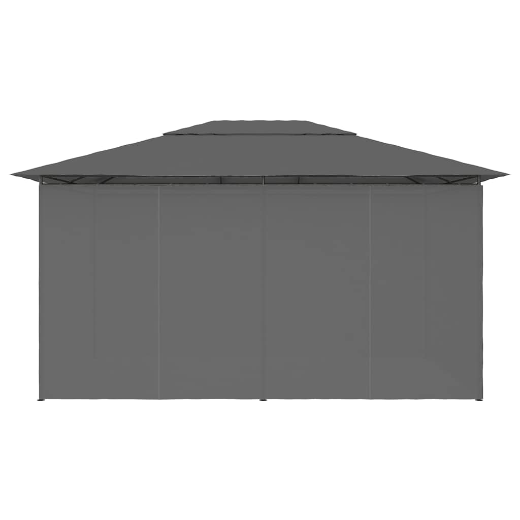 47960 vidaXL Garden Marquee with Curtains 4x3 m Anthracite