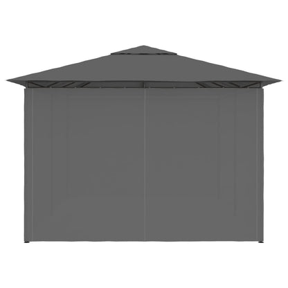 vidaXL Garden Marquee with Curtains 4x3 m Anthracite