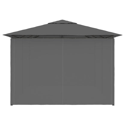 47960 vidaXL Garden Marquee with Curtains 4x3 m Anthracite