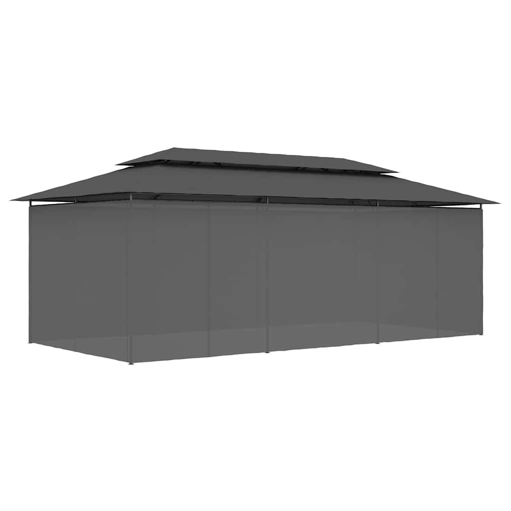 47966 vidaXL Gazebo with Curtains 600x298x270 cm Anthracite