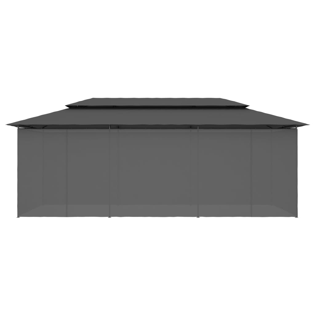 vidaXL Gazebo with Curtains 600x298x270 cm Anthracite