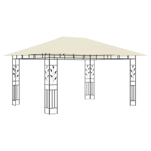 vidaXL Gazebo with Mosquito Net 4x3x2.73 m Cream 180 g/m²