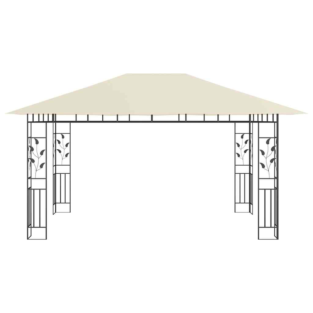 vidaXL Gazebo with Mosquito Net 4x3x2.73 m Cream 180 g/m²