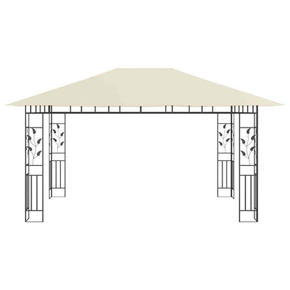 vidaXL Gazebo with Mosquito Net 4x3x2.73 m Cream 180 g/m²