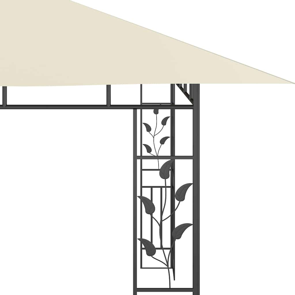 vidaXL Gazebo with Mosquito Net 4x3x2.73 m Cream 180 g/m²