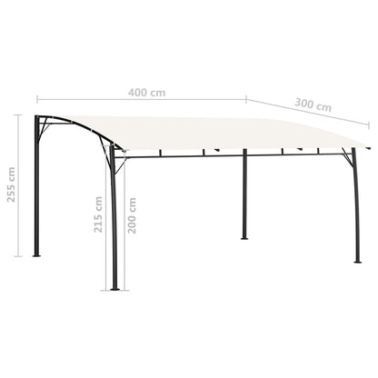 vidaXL Sunshade awnings 4 x 3 x 2.55 m Cream Fabric and Aluminium