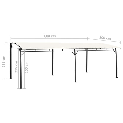 vidaXL Garden Sunshade Awning 6x3x2.55 m Cream