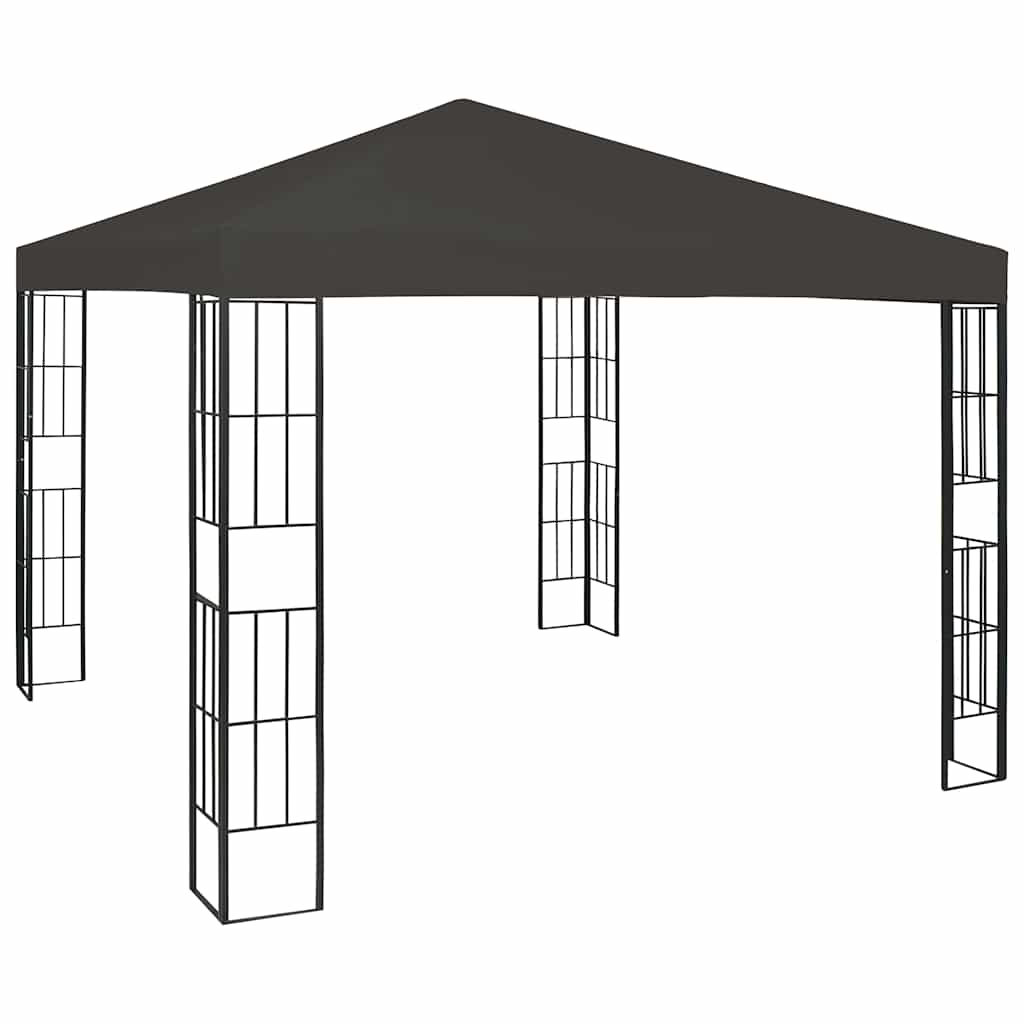 47984 vidaXL Gazebo 3x3 m Anthracite