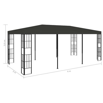 vidaXL Gazebo 3x6 m Anthracite