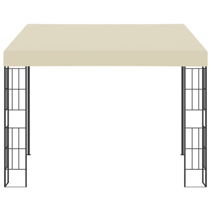 vidaXL Wall-mounted Gazebo 3x3 m Cream Fabric