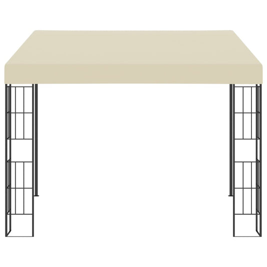 vidaXL Wall-mounted Gazebo 3x3 m Cream Fabric