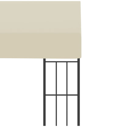 vidaXL Wall-mounted Gazebo 3x3 m Cream Fabric
