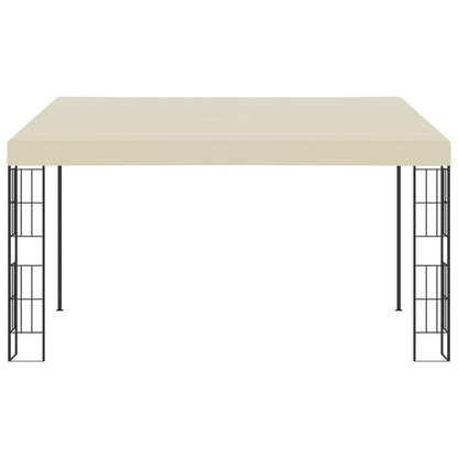 vidaXL Wall-mounted Gazebo 3x4 m Cream Fabric
